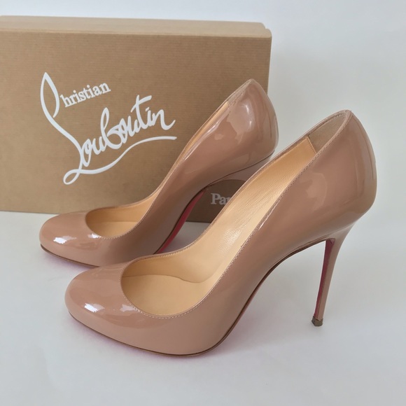 Christian Louboutin Shoes - Christian Louboutin Nude Patent Leather Pumps Fifi